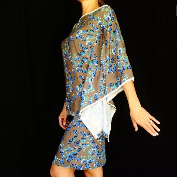 Nell and Me Silk One Sleeve Floral Blouse S - Picture 4 of 6